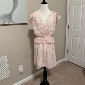 NWT Ted Baker summer dress white & rust color Ted size 2 which fits size 4-8